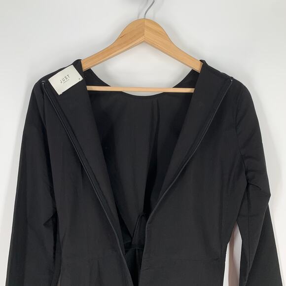 JUST FEMALE Sunday Blouse Tie Detail in Black - Picture 10 of 14